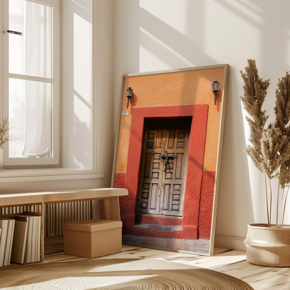 San Miguel de Allende Door | Mexico Travel Photography Poster