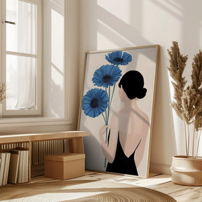 Blue Blooms In Silence Poster