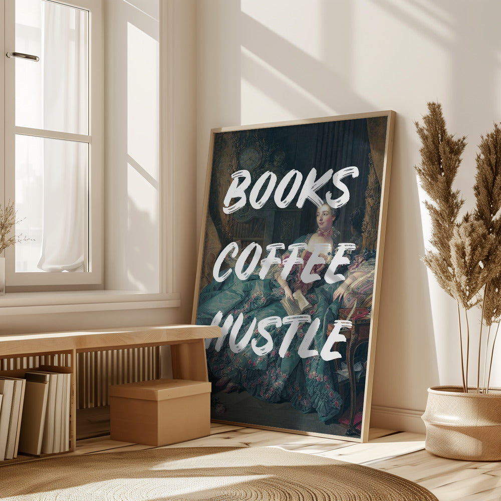 Bookscoffeewhite Ratioiso Poster