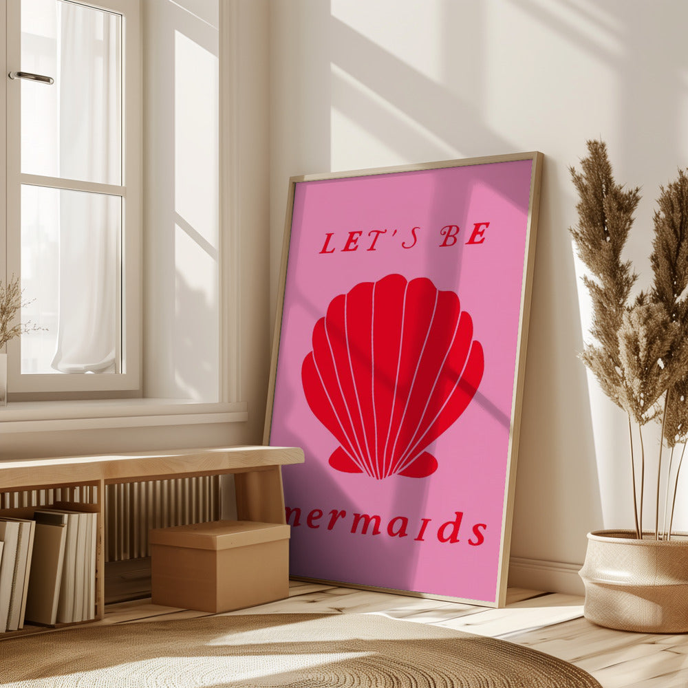 Mermaidspinkred Ratioiso Poster