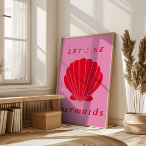 Mermaidspinkred Ratioiso Poster