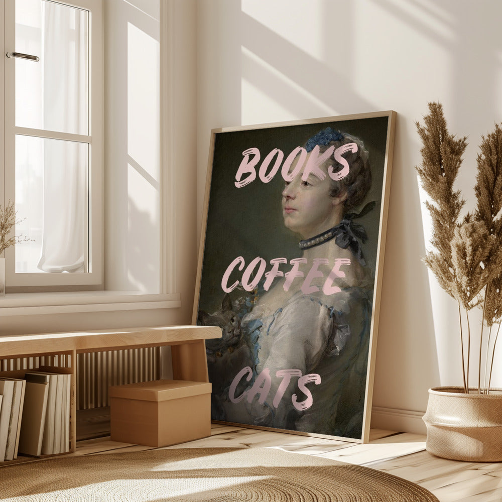 Bookscoffeecats Ratioiso Poster