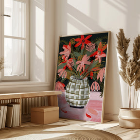 Plaid Vase Poster