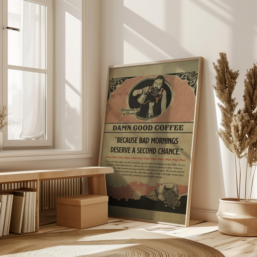 Barista Coffee Print Poster