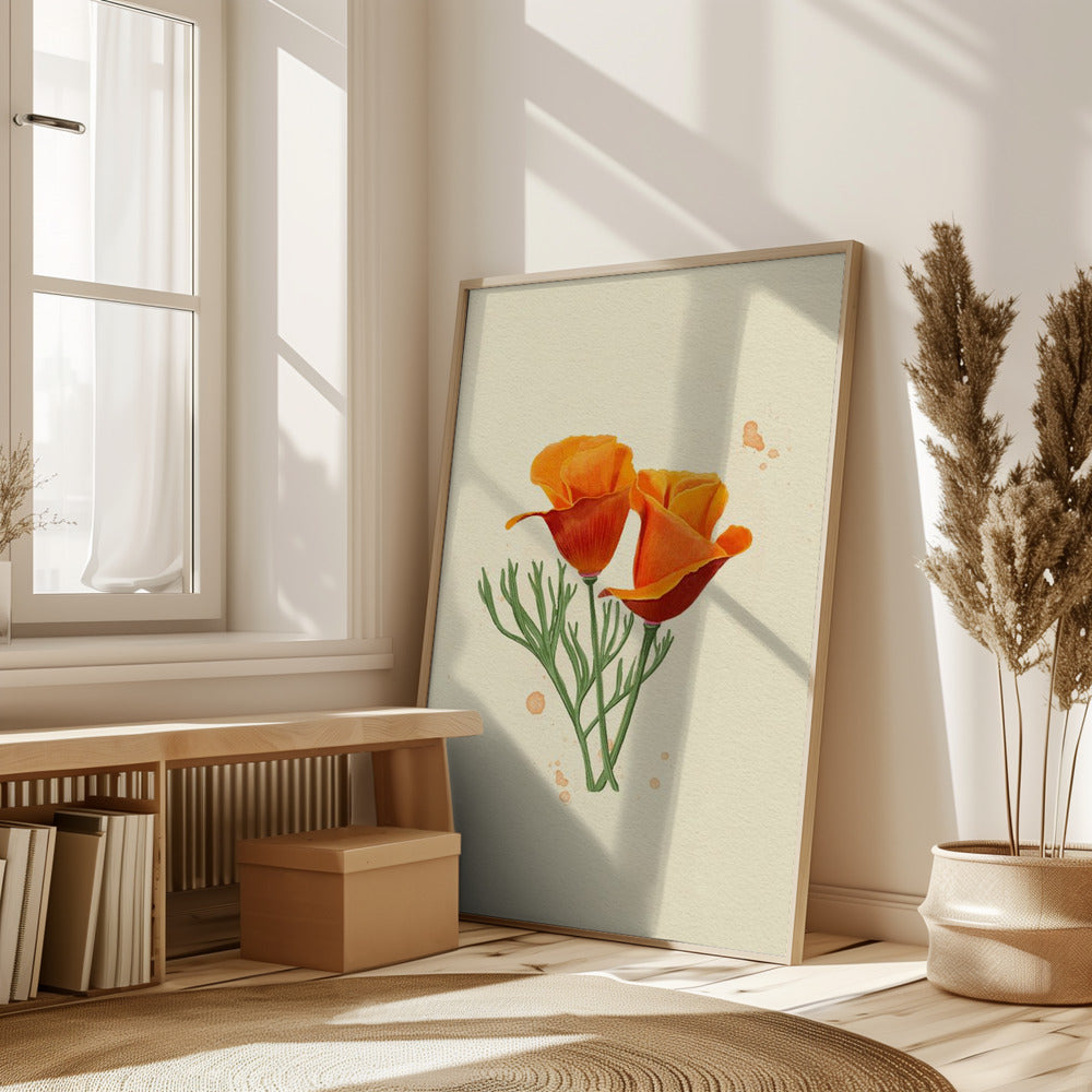 California Poppy Poster