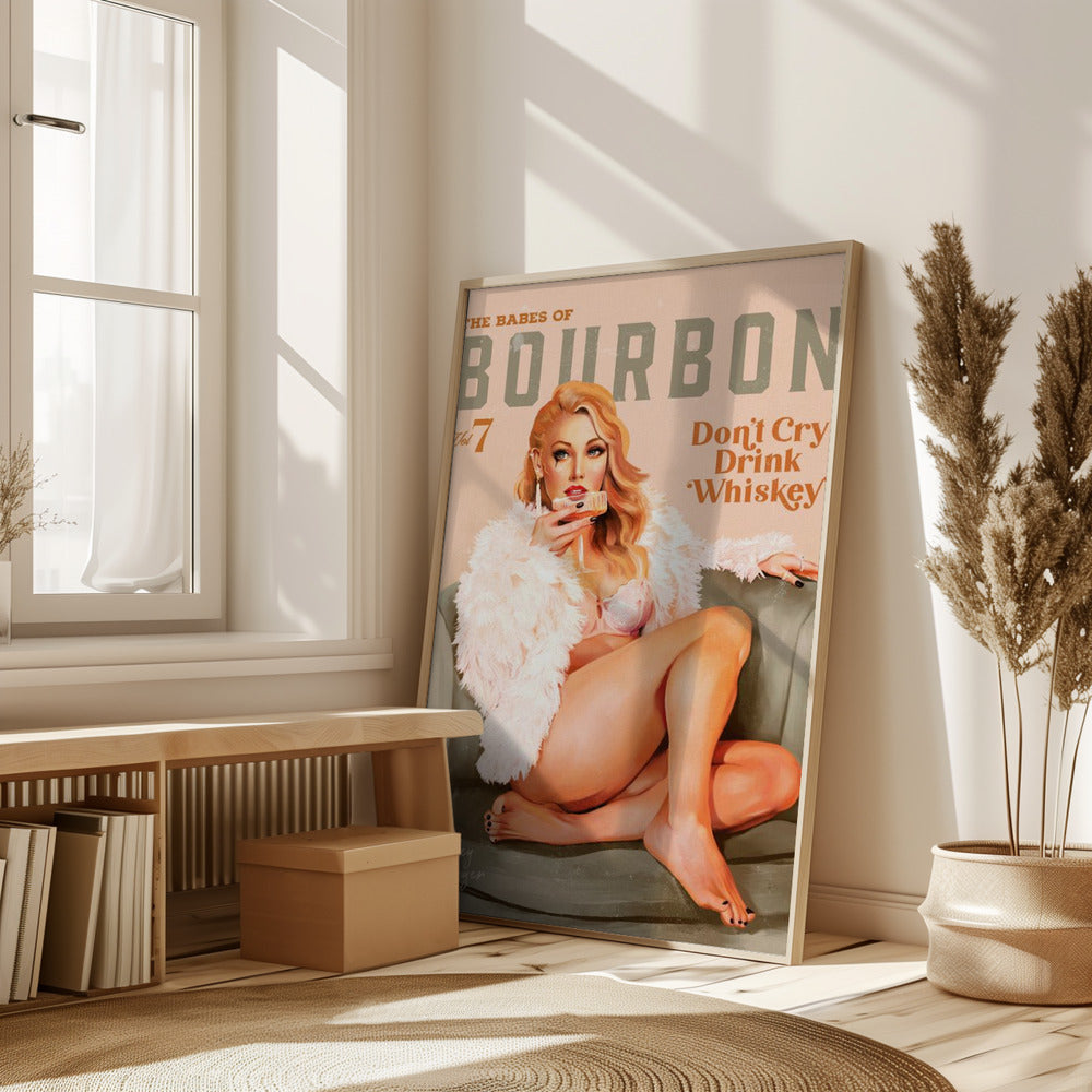 Babes of Bourbon Vol 7 Sexy Vintage Whiskey Pinup Girl Poster