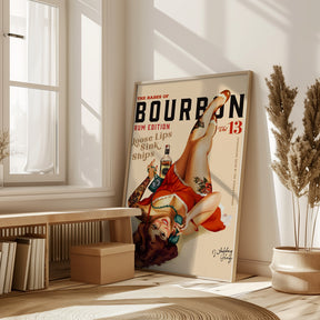 Babes of Bourbon Vol 13 Rum Drinking Pinup Girl Art Poster