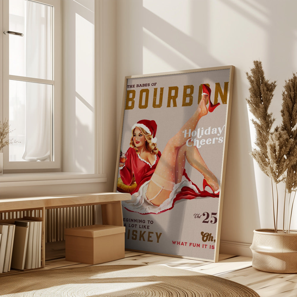 Babes of Bourbon Vol 25 Holiday Cheer Christmas Pinup Poster