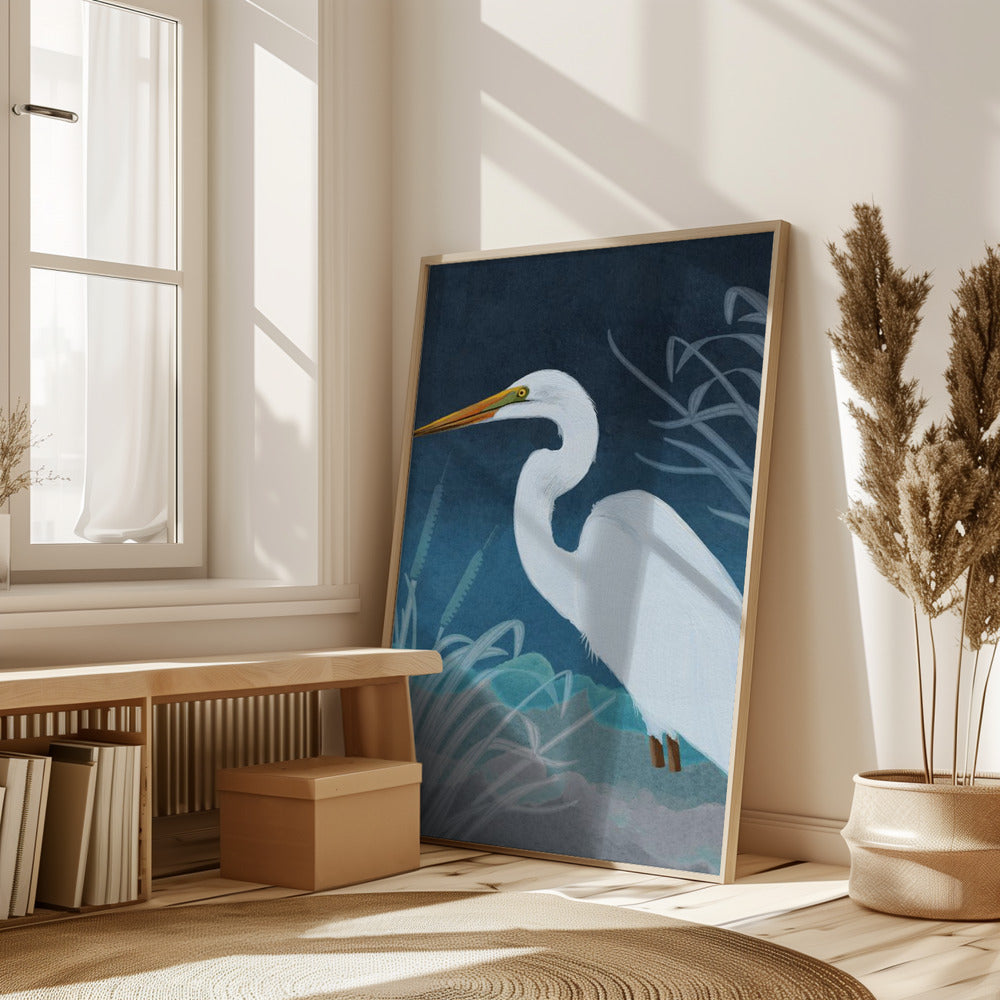 Egret Copy Poster