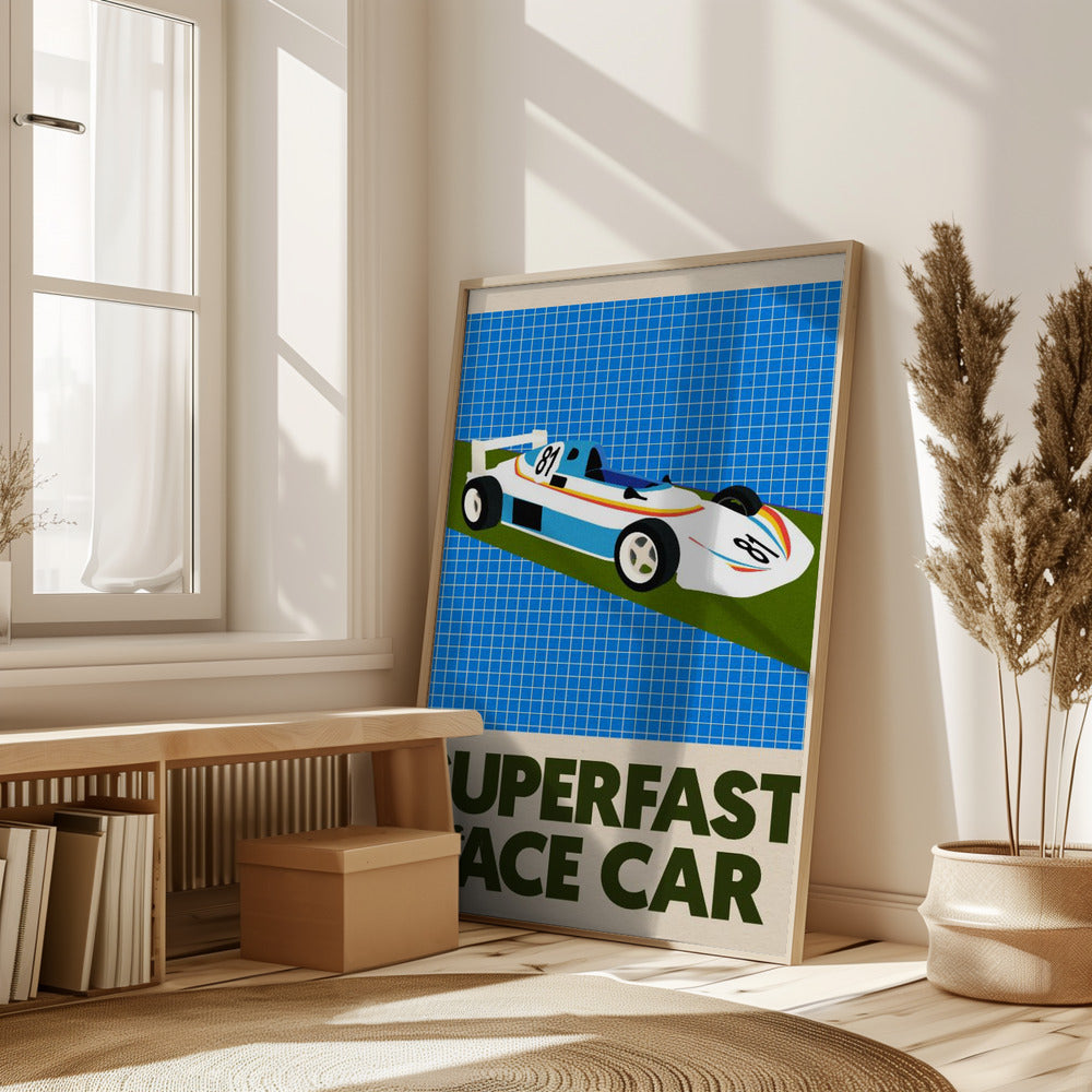 Superfast Race Car Poster