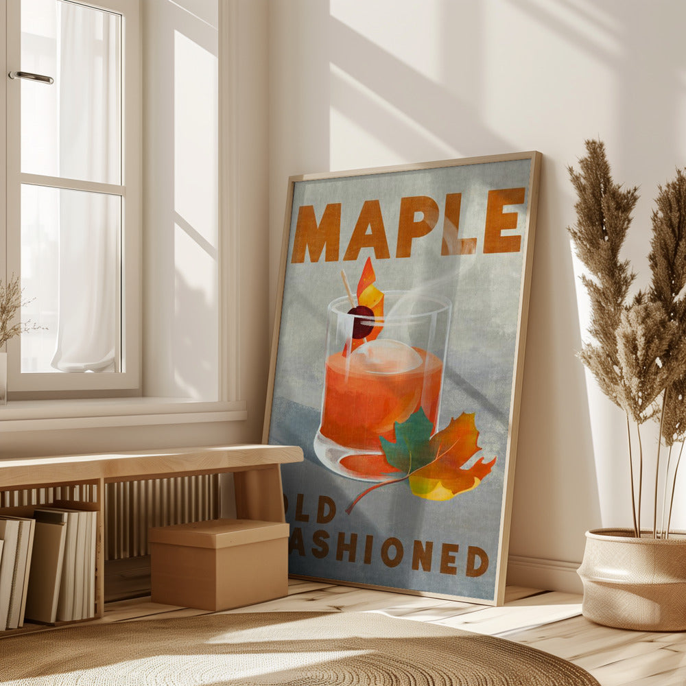 Maple Old Fashioned Cocktail Poster