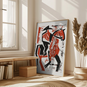 Abstract Horse Rider Poster