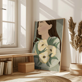 Pale Yellow Flowers Poster