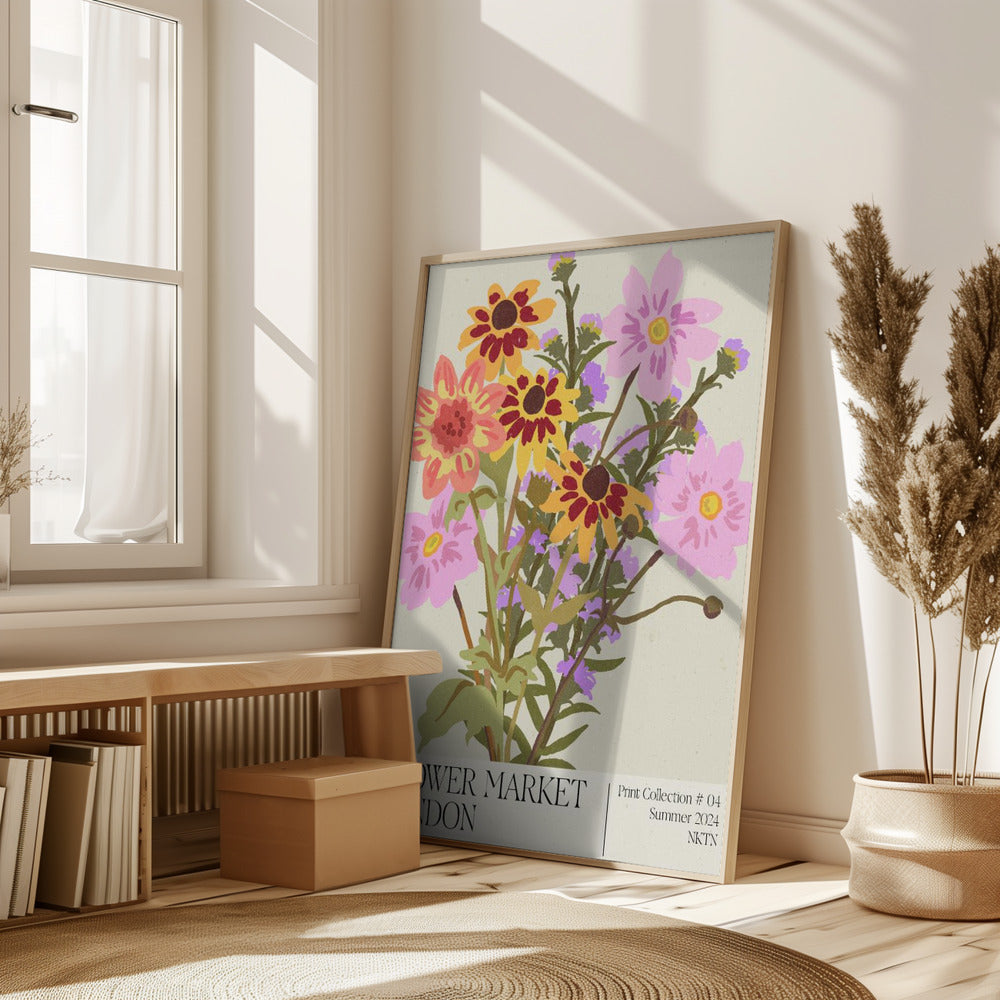 London Flower Market Poster