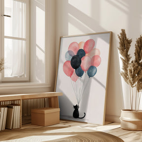 The Cat and the Balloons Poster