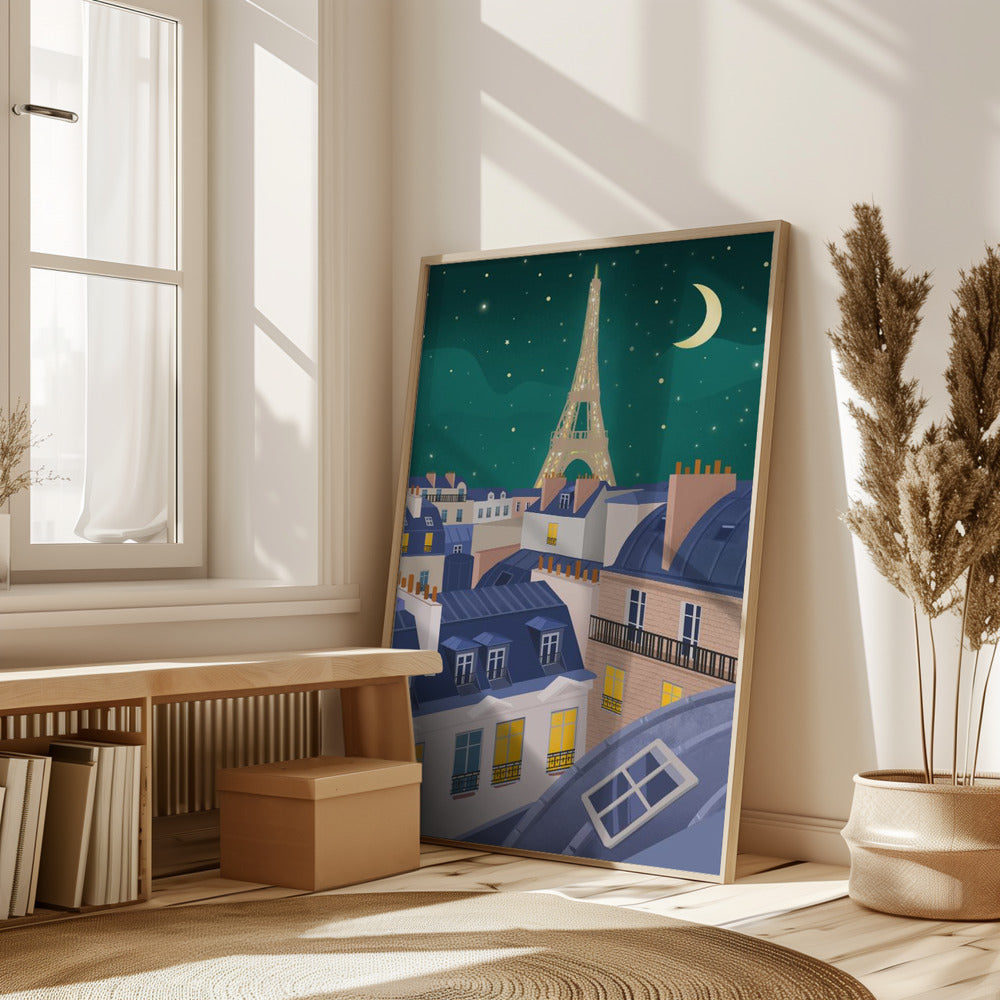 Paris at Night Poster