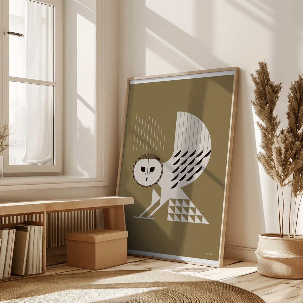 Golden Animals - Barn Owl (Gold) Poster