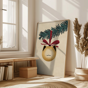 Meowry bauble godl/tan Poster