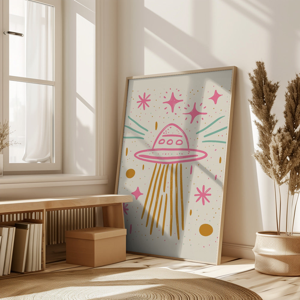 Pastel UFO Poster