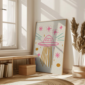 Pastel UFO Poster