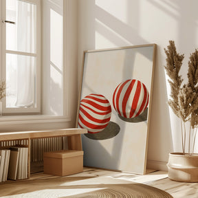 Striped balls Poster