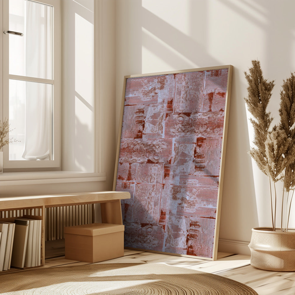 Cinnabar Soft Lines Texture No2 Print Poster