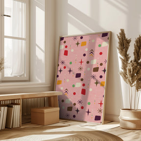 Atomic Pattern Pink Purple Poster