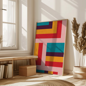 Abstract Mod Cubes M Poster