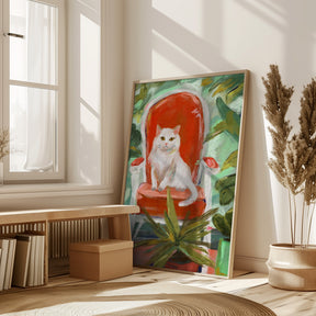 Indoor Jungle Cat Painting Poster