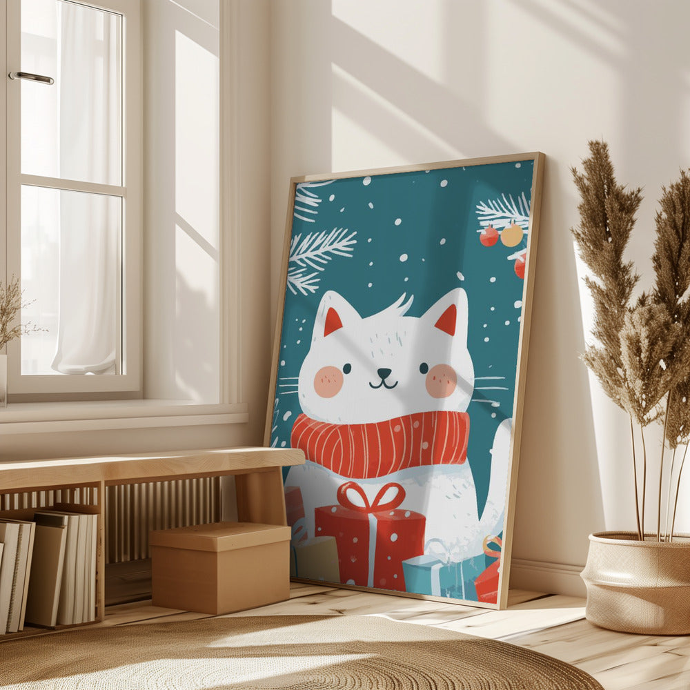 Christmas Cat Poster