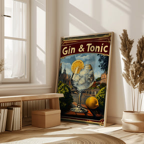 Gin &amp; Tonic Vintage Poster