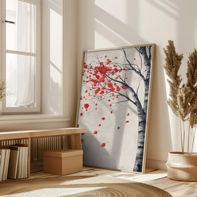 Birch Tree In Bloom Poster