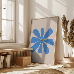 Big Flower - Blue Poster