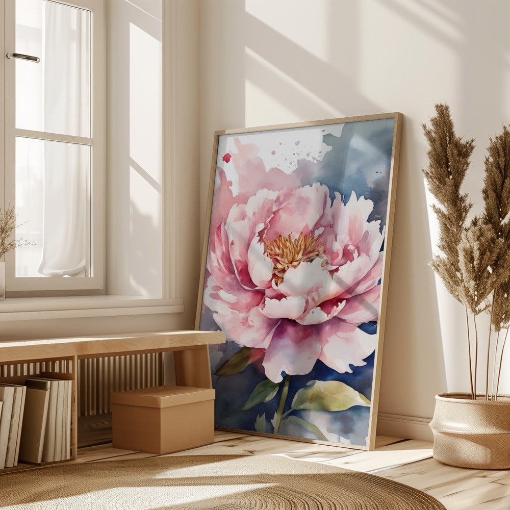 Blooming Peony Poster