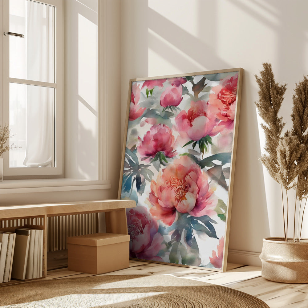 Blooming Peony  (7) Poster