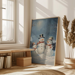 Snowman Family Poster