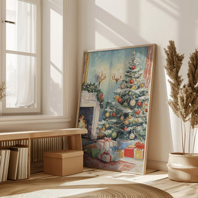 Christmas Living Room Poster