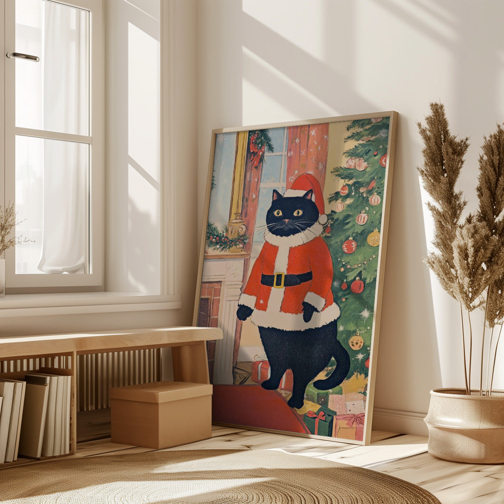 Christmas Cat Poster