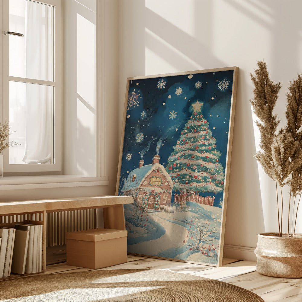 Snow Christmas Town Poster