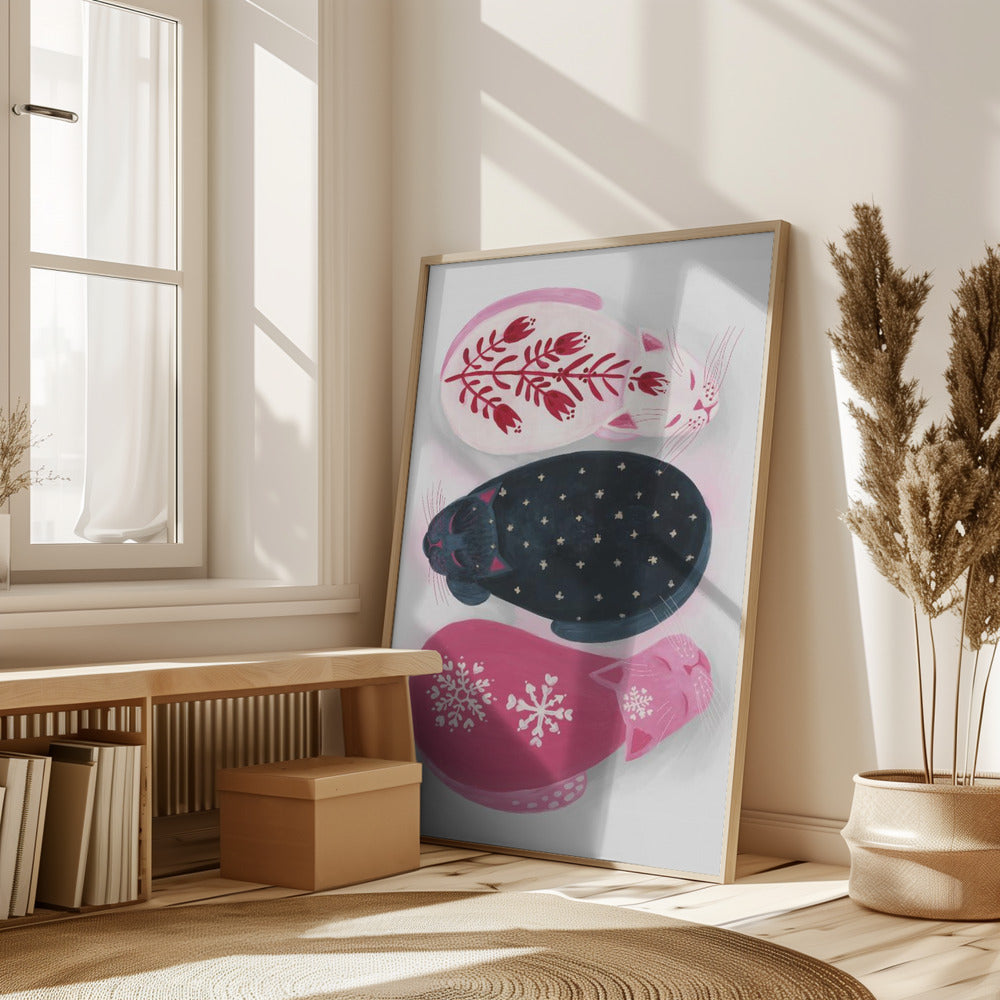 Scandicats - pink Poster