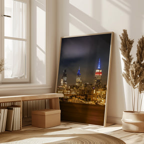 Magnificent midtown Manhattan skyline with Little Island Poster