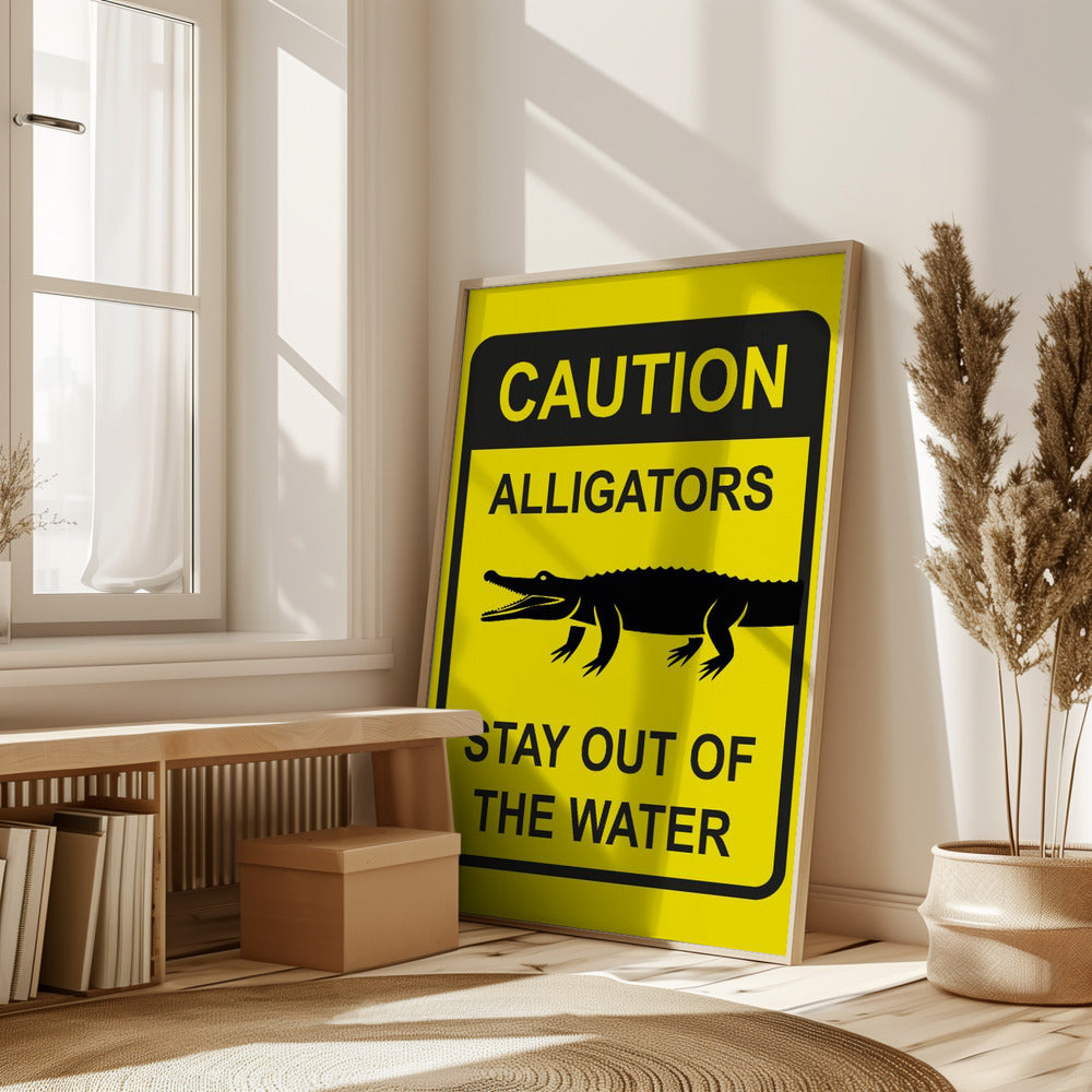 Caution   Alligators Poster