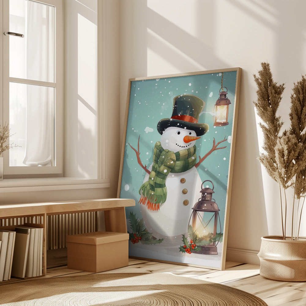 Cute Snowman No 1 Poster