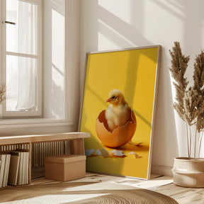 Hatched chicken Poster