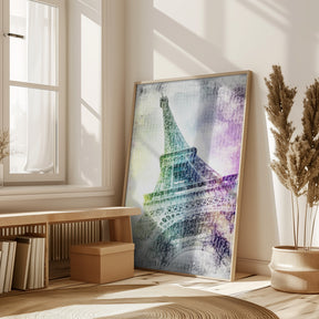 PARIS Watercolor Eiffel Tower Poster