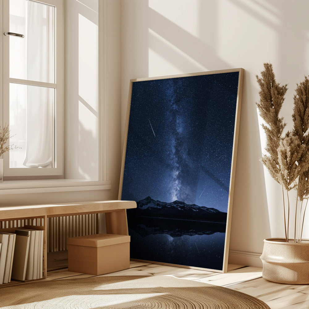 Galaxies Reflection Poster