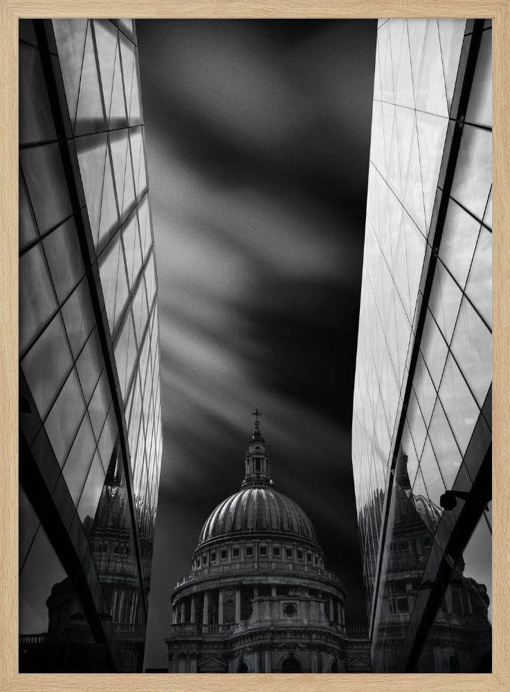 The St Paul's Cathedral in Reflection Poster