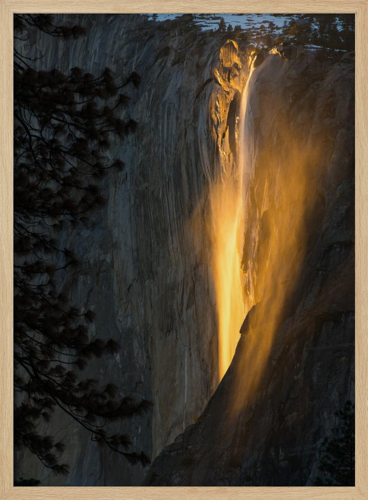 golden waterfall Poster