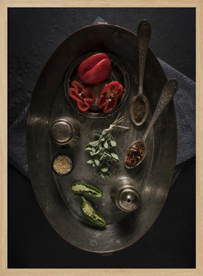 Fresh and dried spices Poster