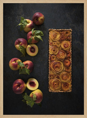 Field of peachy roses Poster